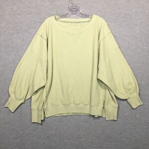 This Feels Seriously Lived In AE Small Green Waffle Shirt‎ Relaxed Long Sleeve